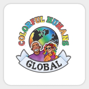 Colorful Humans Global Sticker